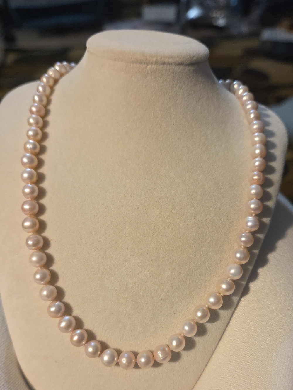 Classic Pink Pearl Necklace - Elegant Women’s Jewelry